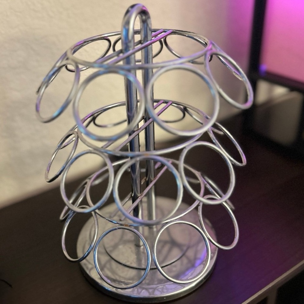 Silver Metal Keurig Coffee Pod Holder